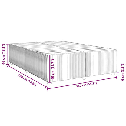 Bedframe zonder matras stof zwart 140x190 cm