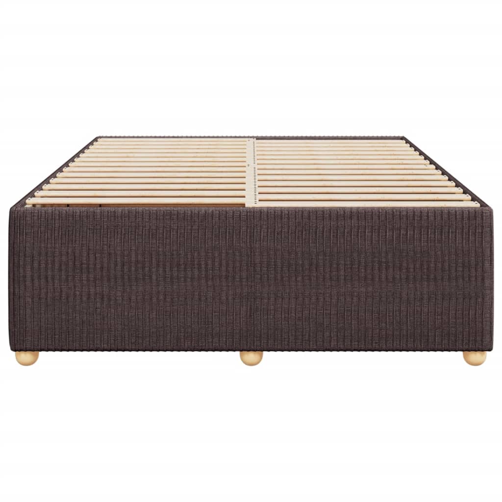 Bedframe zonder matras stof donkerbruin 140x190 cm