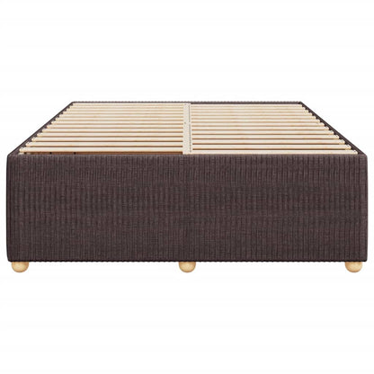 Bedframe zonder matras stof donkerbruin 140x190 cm