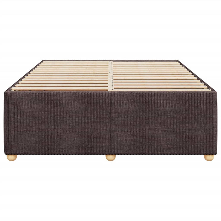 Bedframe zonder matras stof donkerbruin 140x190 cm