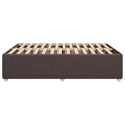 Bedframe zonder matras stof donkerbruin 140x190 cm