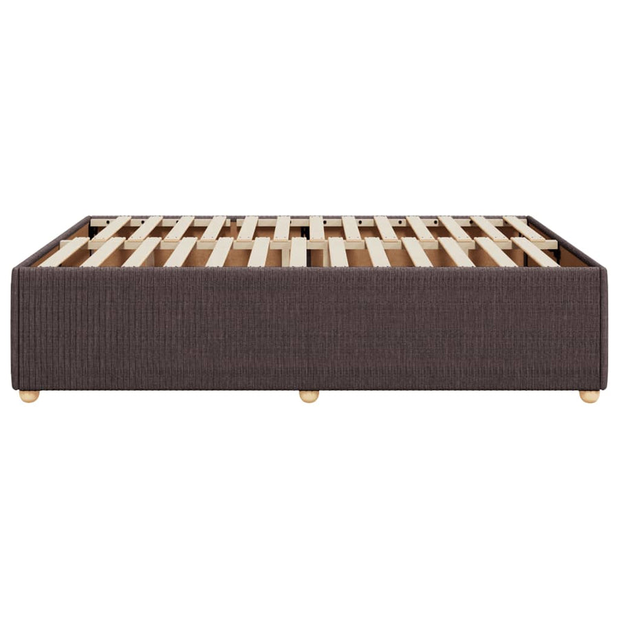 Bedframe zonder matras stof donkerbruin 140x190 cm