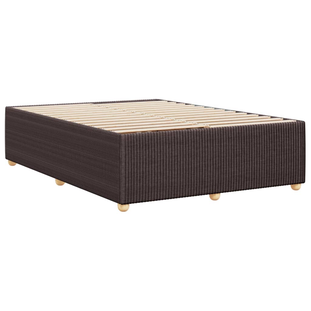 Bedframe zonder matras stof donkerbruin 140x190 cm