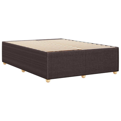 Bedframe zonder matras stof donkerbruin 140x190 cm