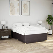 Bedframe 140x190 cm stof donkerbruin