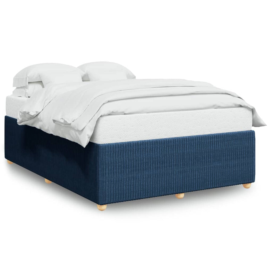 Bedframe zonder matras stof blauw 140x190 cm