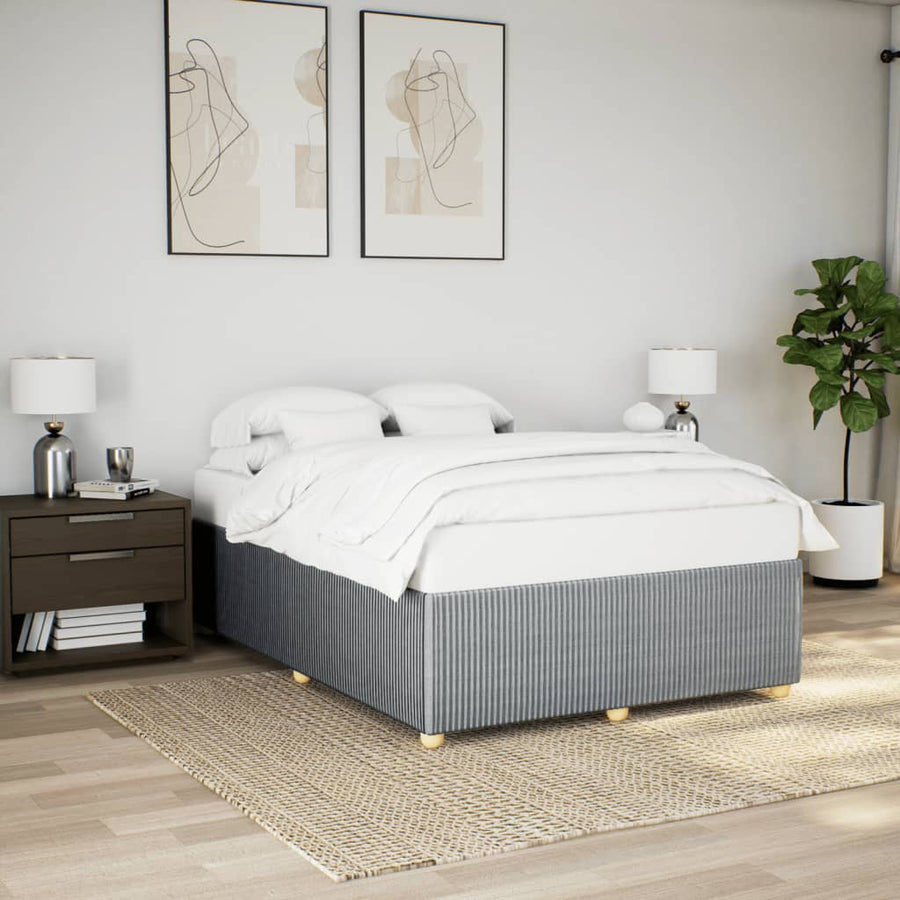 Bedframe zonder matras stof lichtgrijs 140x200 cm