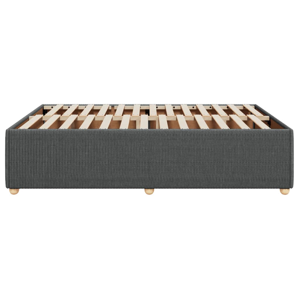 Bedframe zonder matras stof donkergrijs 140x200 cm