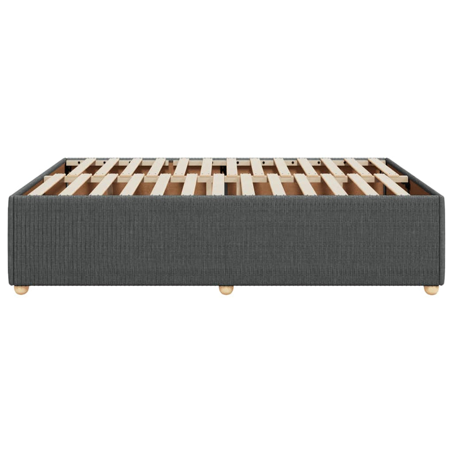 Bedframe zonder matras stof donkergrijs 140x200 cm