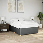 Bedframe 140x200 cm donkergrijs stof