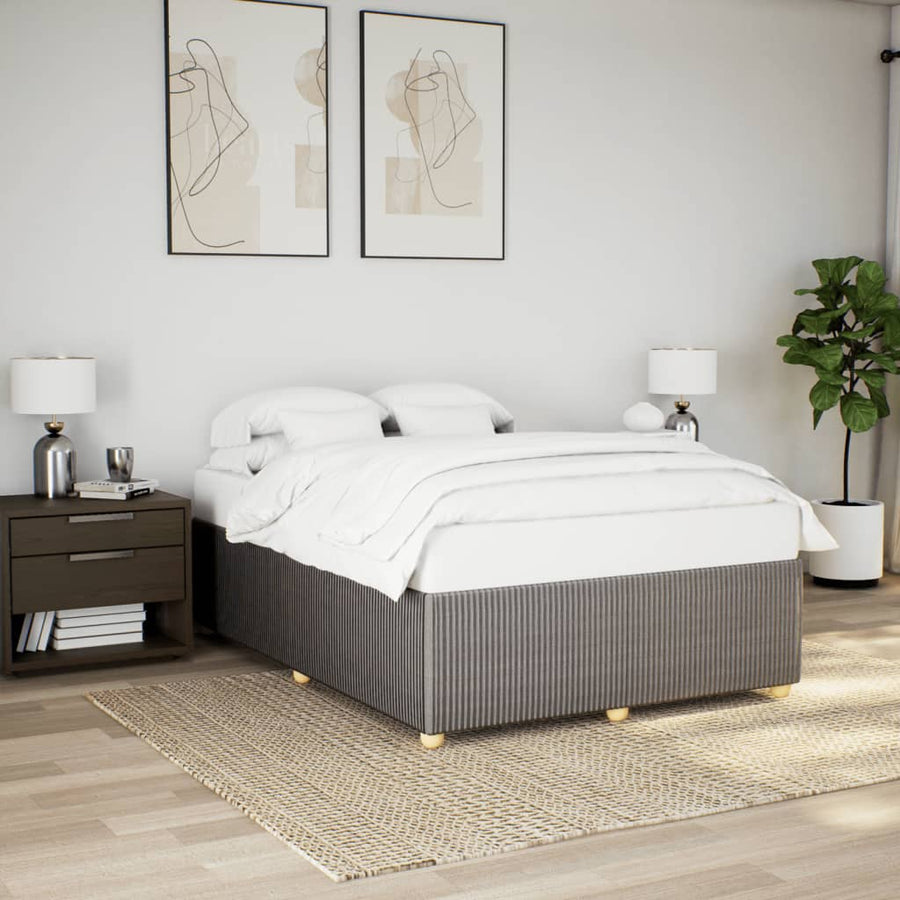Bedframe zonder matras stof taupe 140x200 cm