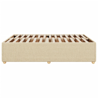 Bedframe zonder matras stof crèmekleurig 140x200 cm