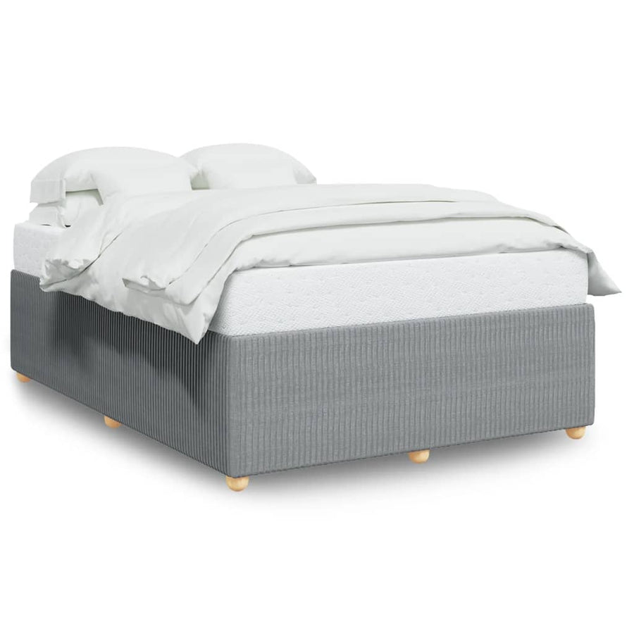 Bedframe zonder matras stof lichtgrijs 160x200 cm