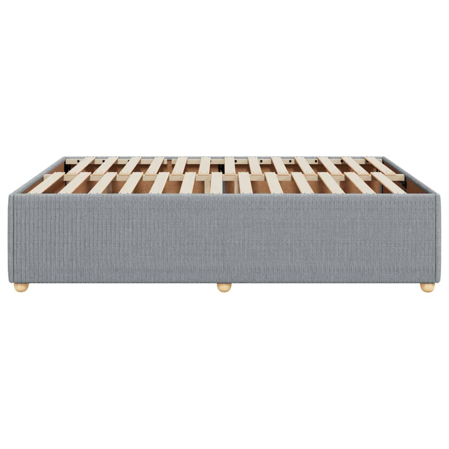 Bedframe zonder matras stof lichtgrijs 160x200 cm