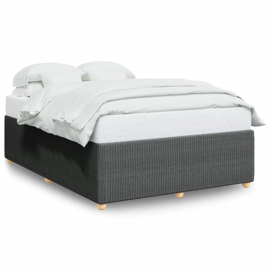 Bedframe zonder matras stof donkergrijs 160x200 cm