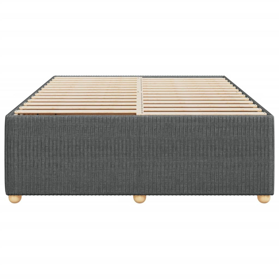 Bedframe zonder matras stof donkergrijs 160x200 cm