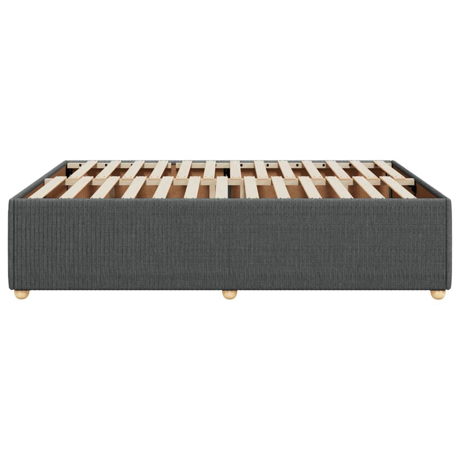 Bedframe zonder matras stof donkergrijs 160x200 cm