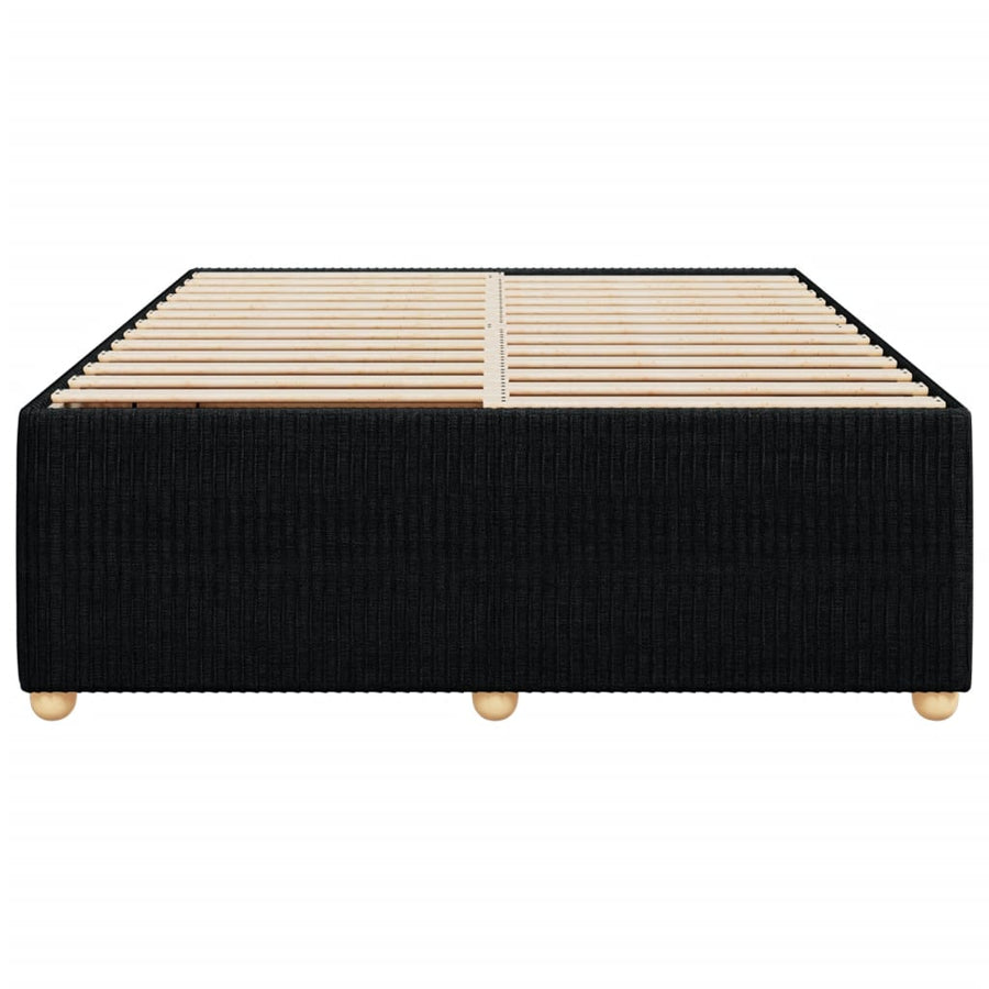 Bedframe zonder matras stof zwart 160x200 cm