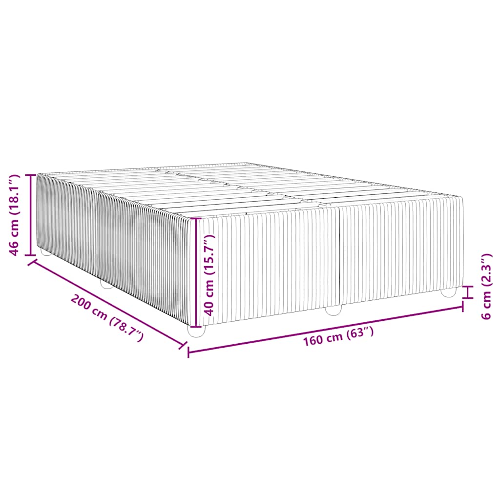 Bedframe Zonder Matras Stof 160 x 200 cm
