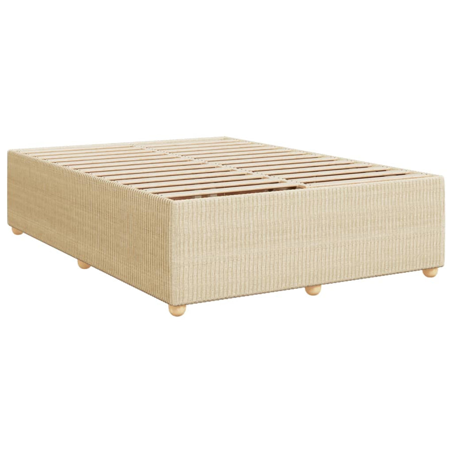 Bedframe zonder matras stof crèmekleurig 160x200 cm