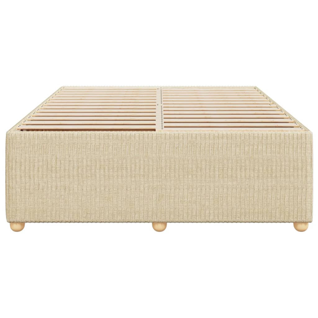 Bedframe zonder matras stof crèmekleurig 160x200 cm