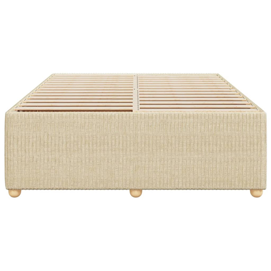 Bedframe zonder matras stof crèmekleurig 160x200 cm