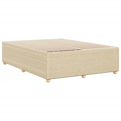 Bedframe zonder matras stof crèmekleurig 160x200 cm