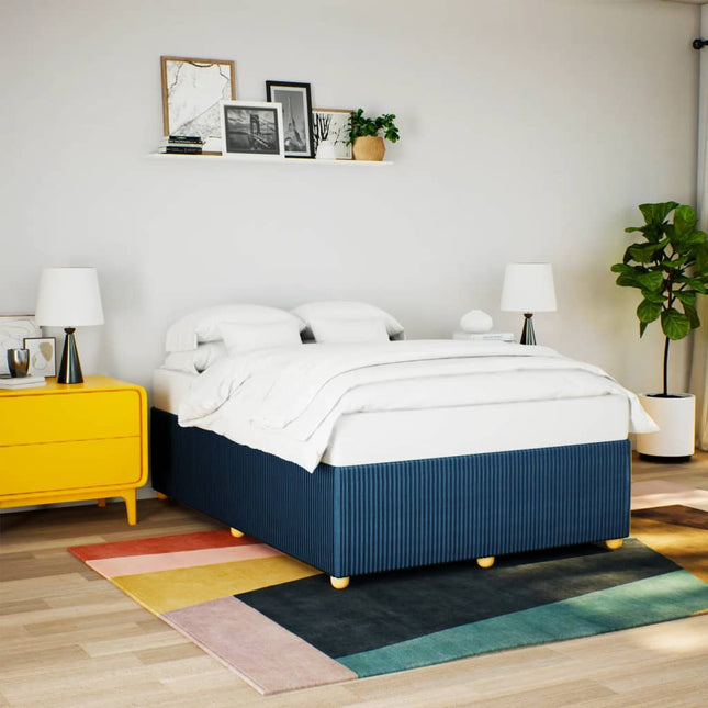 Bedframe zonder matras stof blauw 160x200 cm