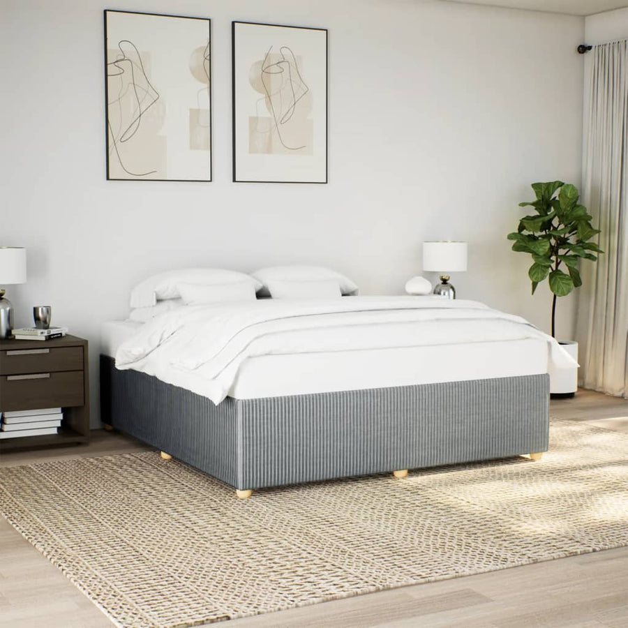 Bedframe zonder matras stof lichtgrijs 180x200 cm
