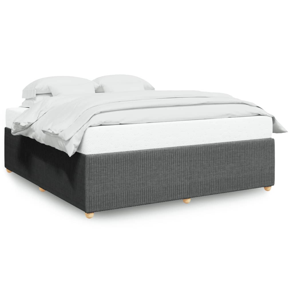 Bedframe zonder matras stof donkergrijs 180x200 cm