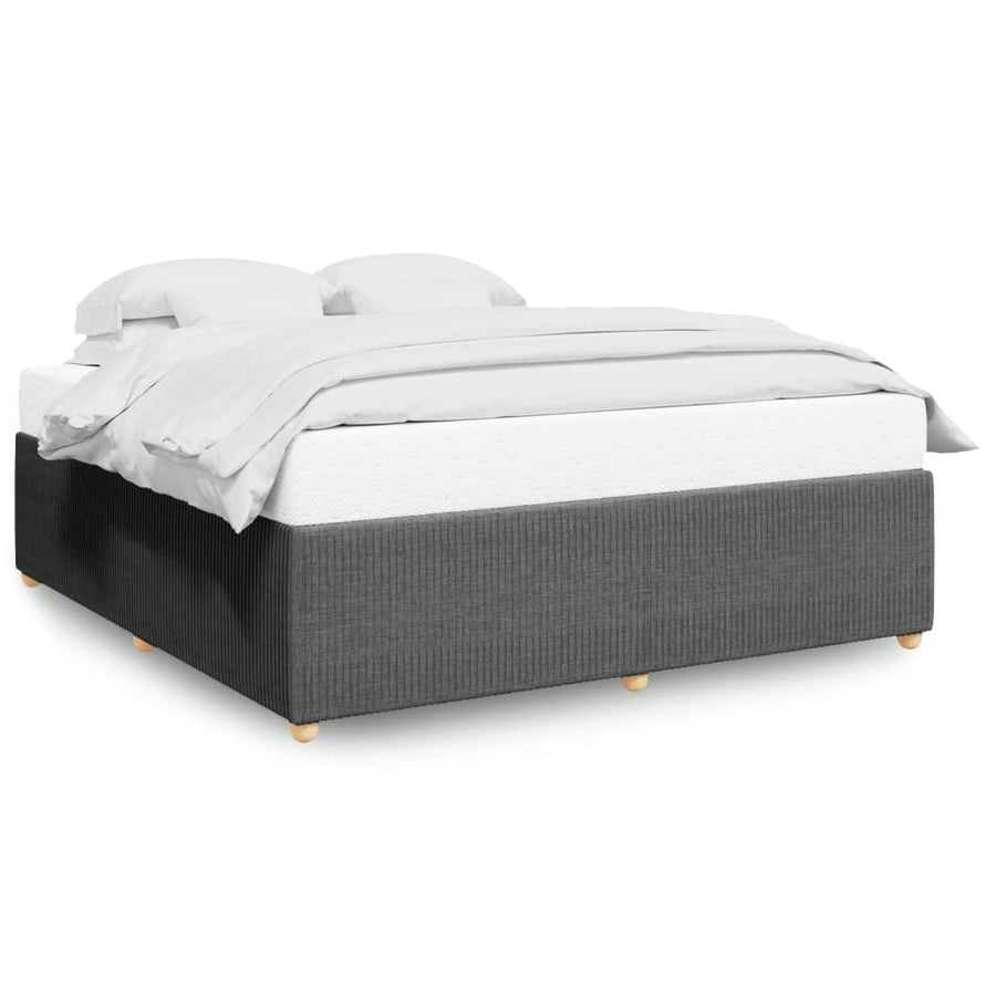 Bedframe zonder matras stof donkergrijs 180x200 cm