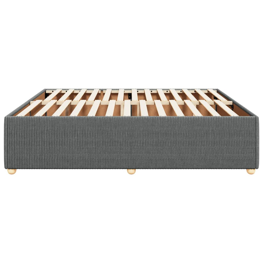Bedframe zonder matras stof donkergrijs 180x200 cm