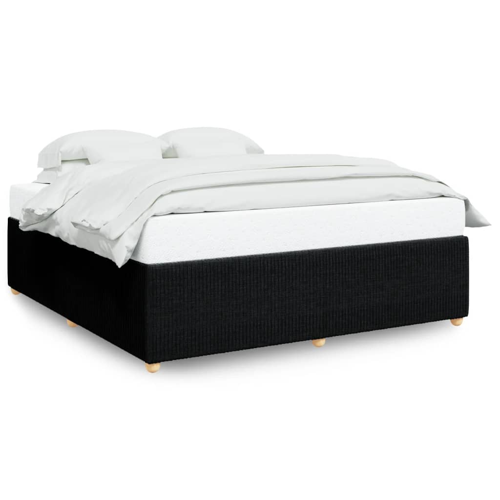 Bedframe zonder matras stof zwart 180x200 cm