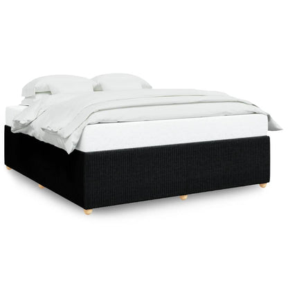 Bedframe zonder matras stof zwart 180x200 cm