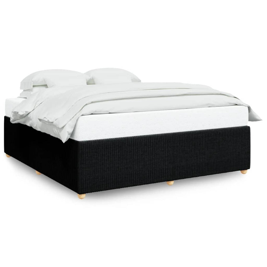 Bedframe zonder matras stof zwart 180x200 cm