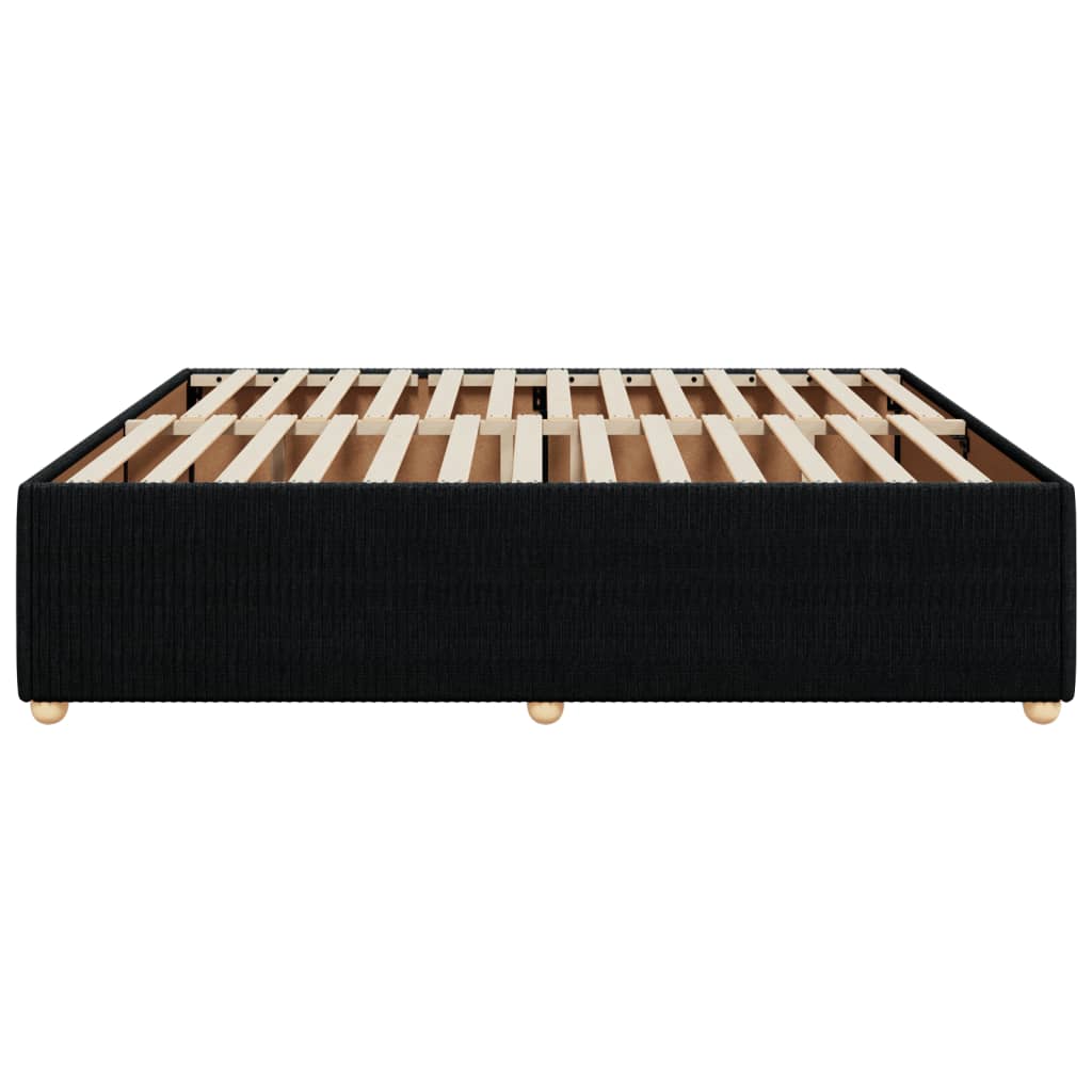 Bedframe zonder matras stof zwart 180x200 cm