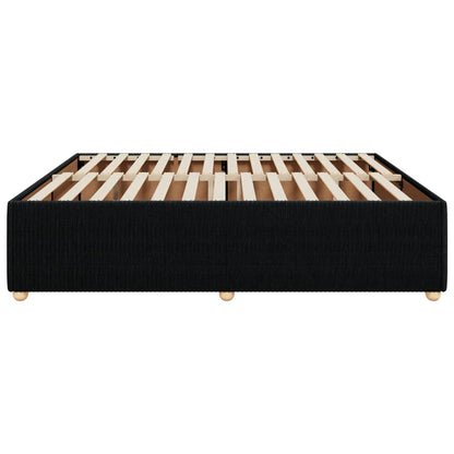 Bedframe zonder matras stof zwart 180x200 cm