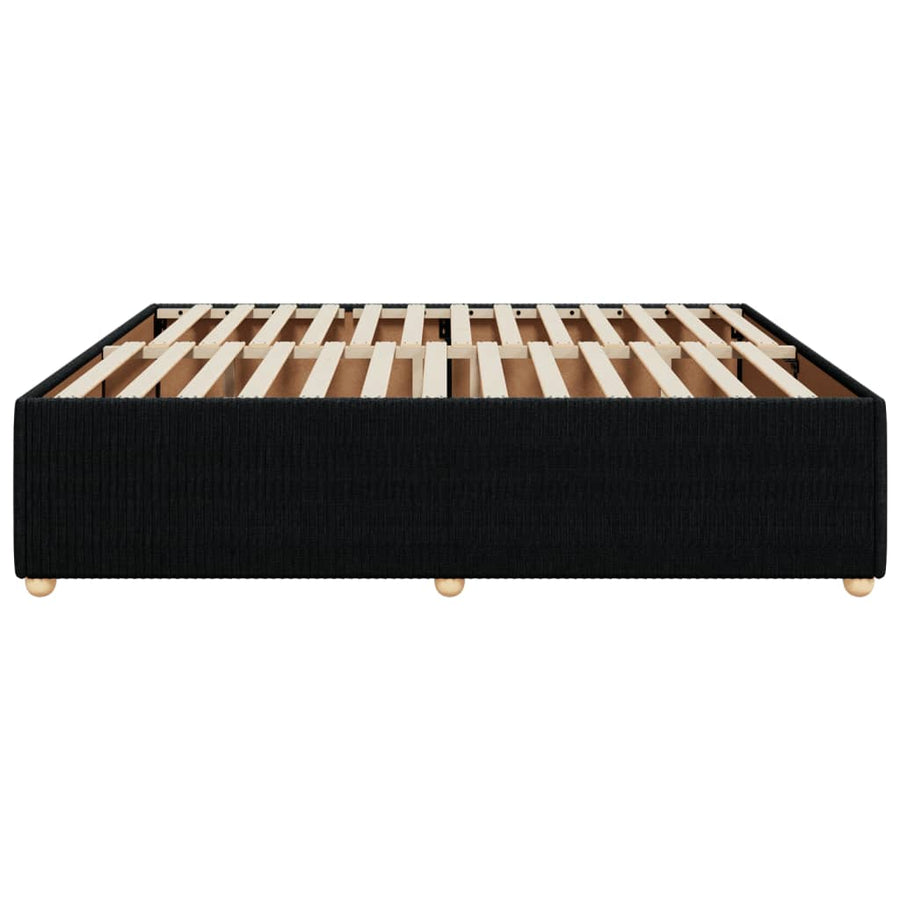 Bedframe zonder matras stof zwart 180x200 cm