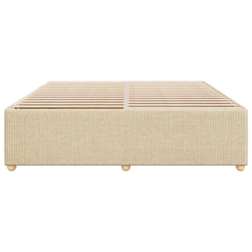 Bedframe zonder matras stof crèmekleurig 180x200 cm