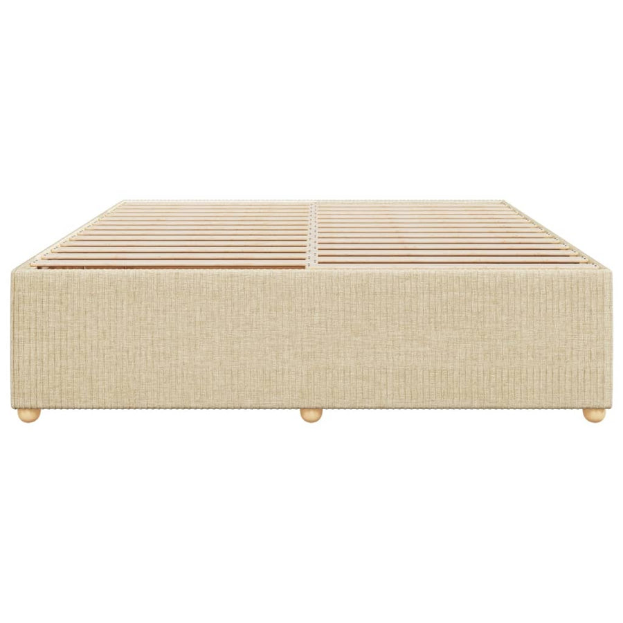 Bedframe zonder matras stof crèmekleurig 180x200 cm