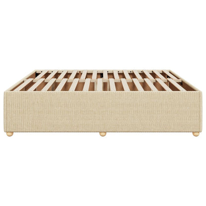 Bedframe zonder matras stof crèmekleurig 180x200 cm