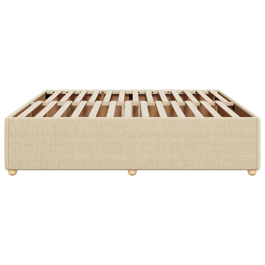 Bedframe zonder matras stof crèmekleurig 180x200 cm