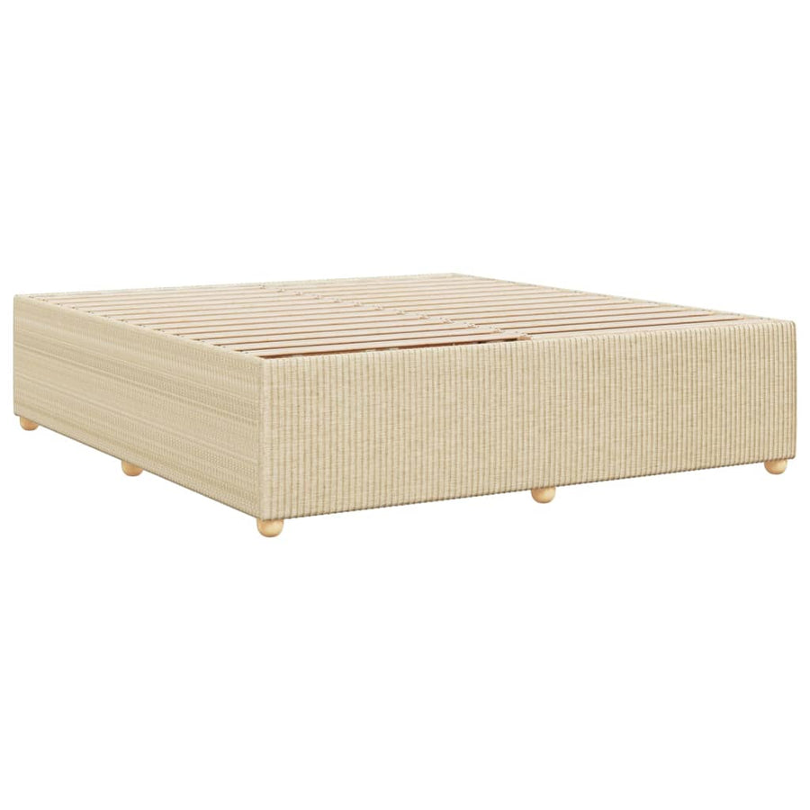 Bedframe zonder matras stof crèmekleurig 180x200 cm