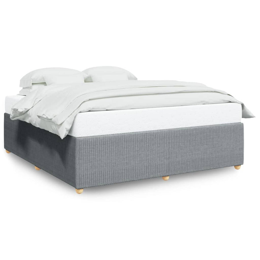 Bedframe zonder matras stof lichtgrijs 200x200 cm