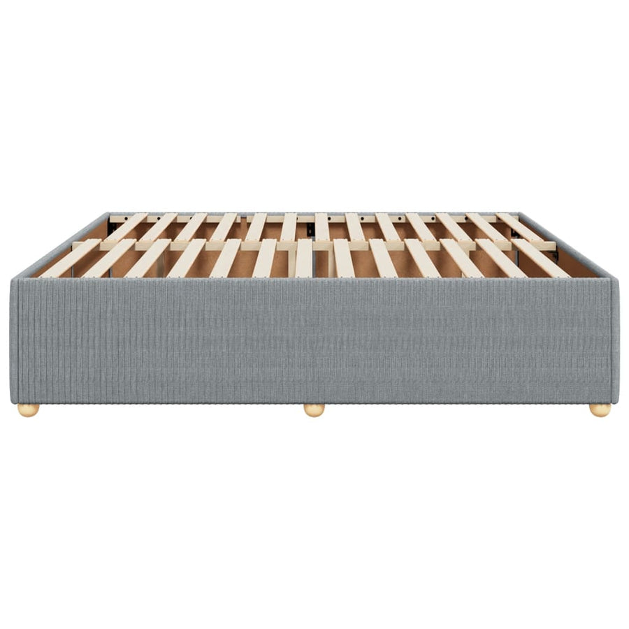Bedframe zonder matras stof lichtgrijs 200x200 cm