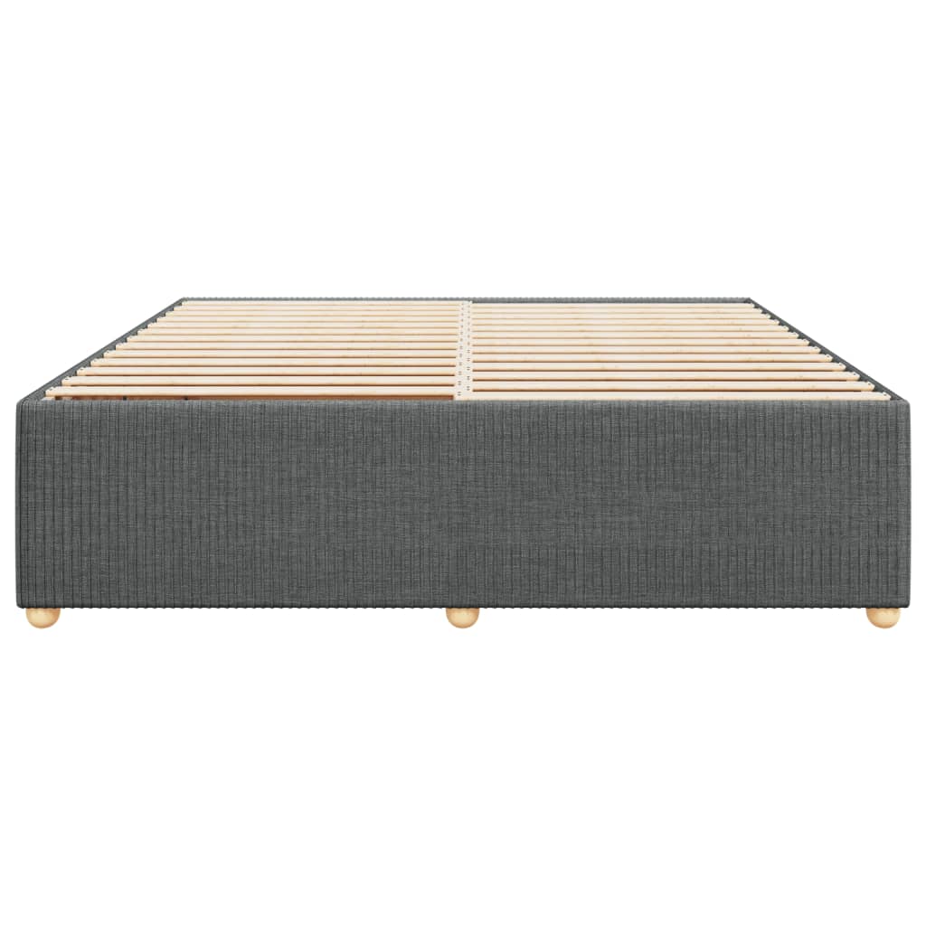 Bedframe zonder matras stof donkergrijs 200x200 cm