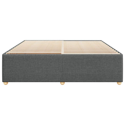 Bedframe zonder matras stof donkergrijs 200x200 cm