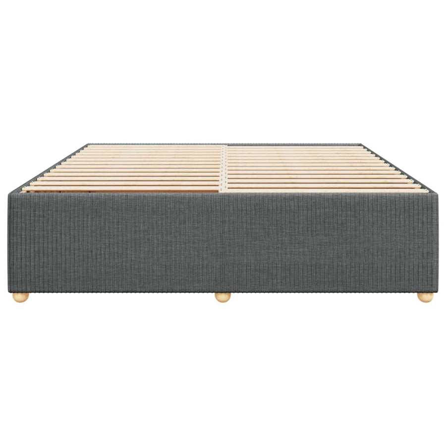 Bedframe zonder matras stof donkergrijs 200x200 cm
