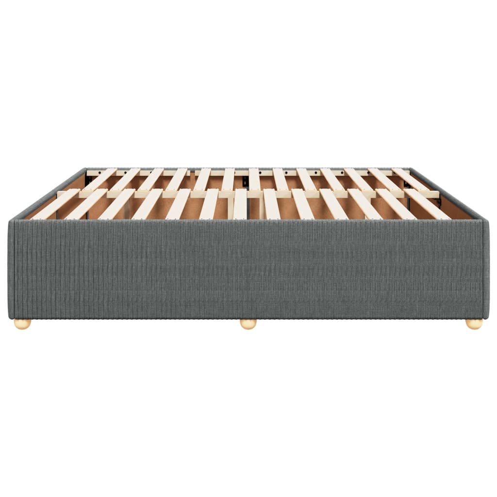 Bedframe zonder matras stof donkergrijs 200x200 cm