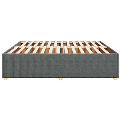 Bedframe zonder matras stof donkergrijs 200x200 cm